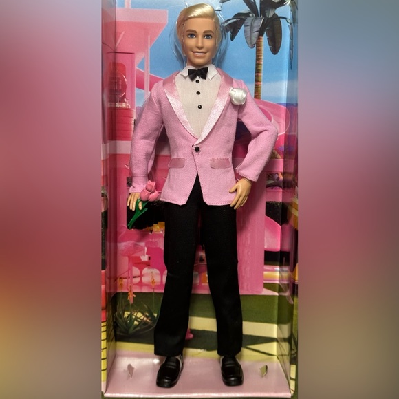 💎 BARBIE THE MOVIE KEN DOLL W PINK TUXEDO DRESS   “CUSTOM” 🎩🕶️ ⏲️ 🌷 - Picture 5 of 5